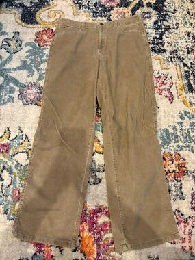 Talbots Wide-Leg Corduroy Jeans in Khaki
